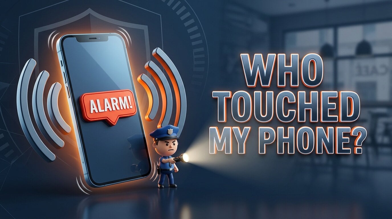 A phone alarm security illustration
